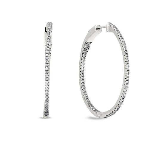 Large Inside Out Hoop Earrings