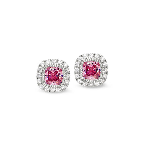 Cushion Cut October Birthstone Stud Earrings