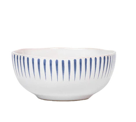 Sitio Stripe Cereal Bowl-Delft Blue