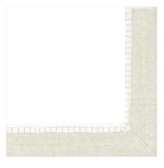 Linen Leaves Natural Dinner Napkins