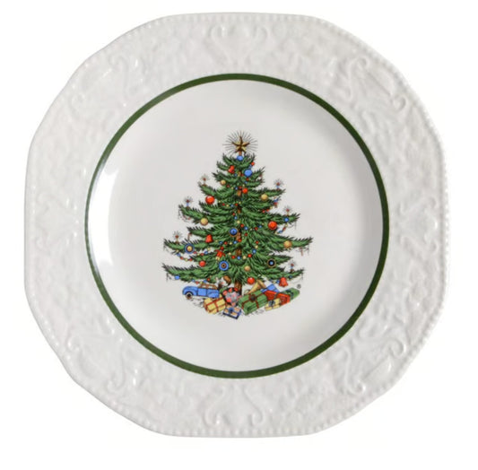 Dickens Christmas Tree Bread & Butter Plate