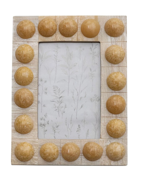 4x6 Handmade Marbled Resin Bobbin Photo Frame