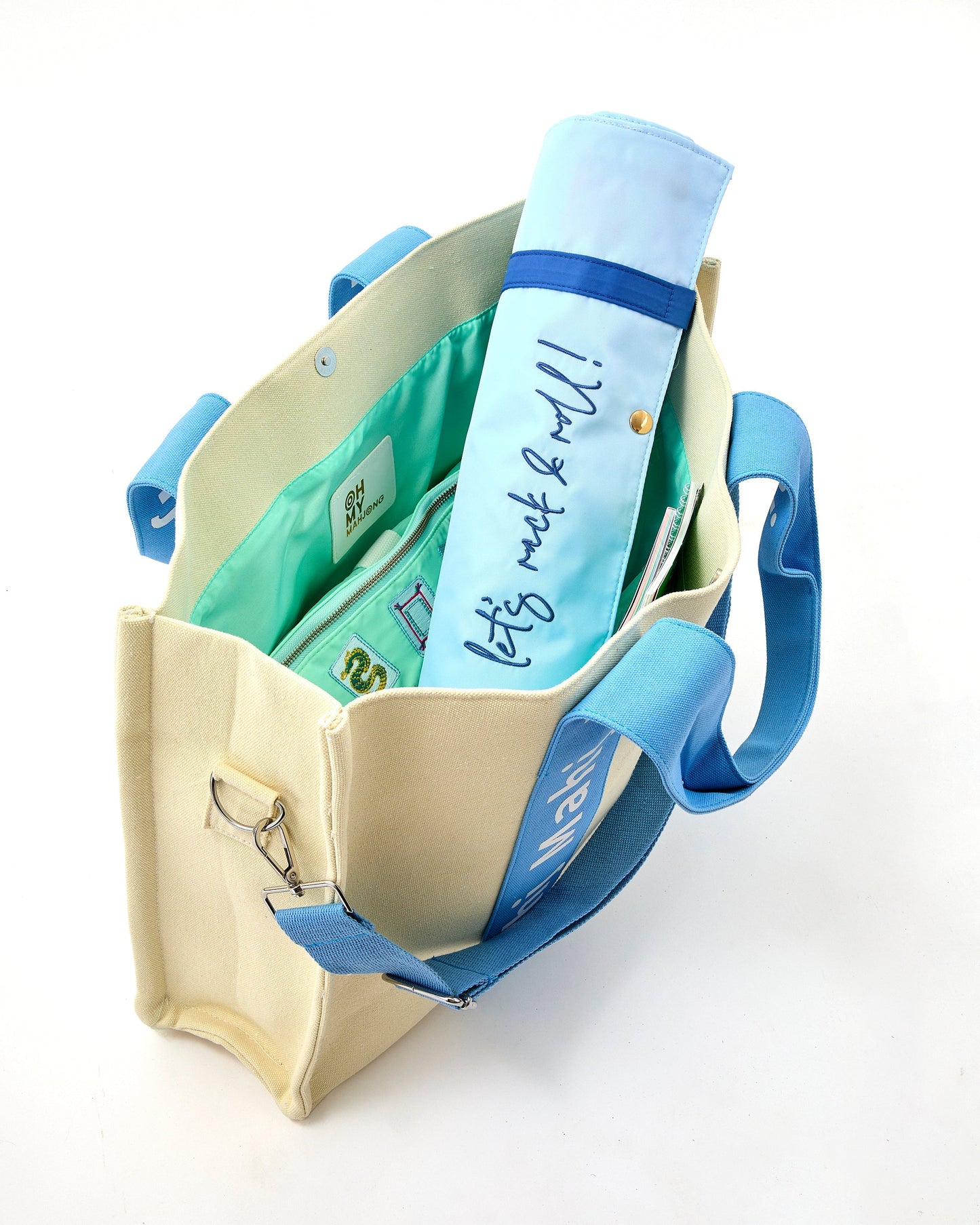 Light Blue Stitched Mahjong