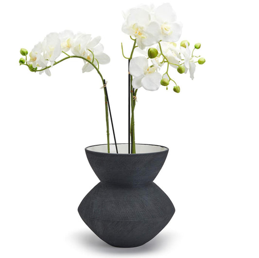 Black Steel Scratch Vase