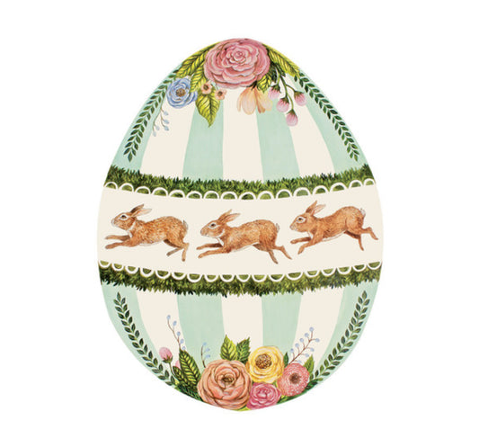 Die Cut Boxwood Bunny Egg