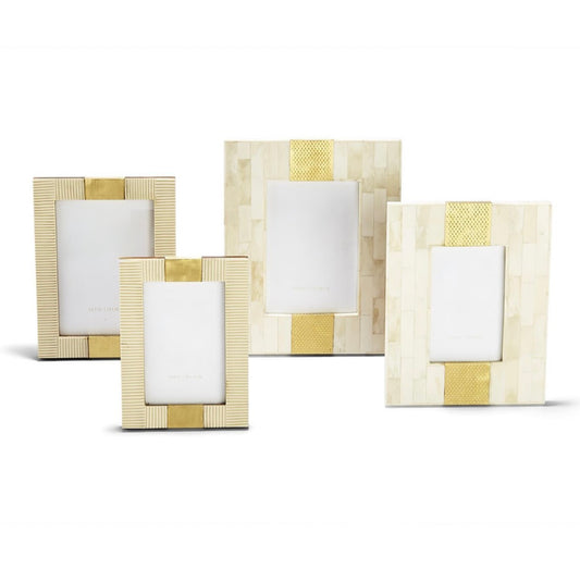Brass and Beige Photo Frame-4x6