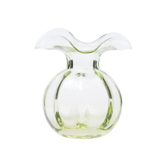 Hibiscus Glass Green Bud Vase