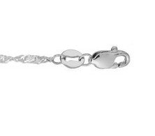 14 kw 16 in 1.3 mm Singapore Chain with Lobster Clasp