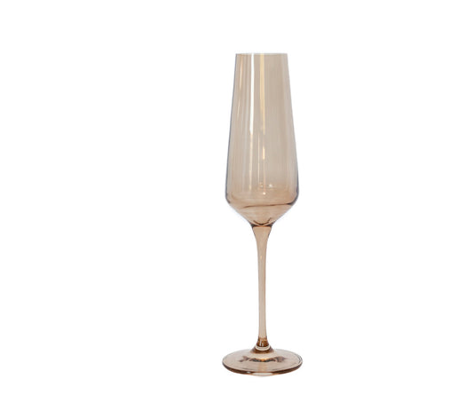 Estelle Champagne Flute-Amber Smoke