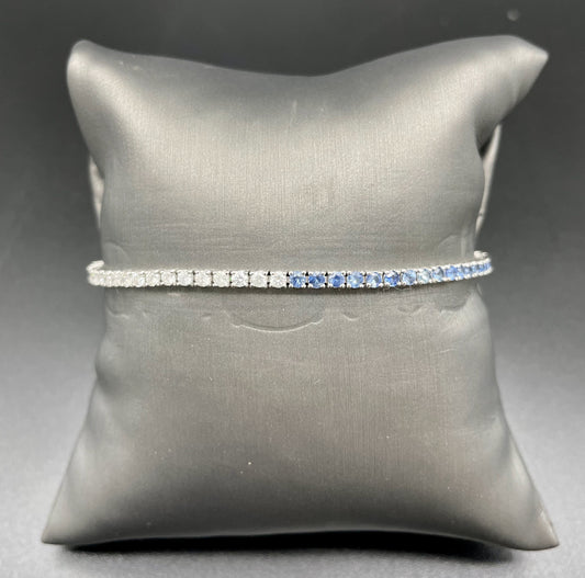 14kt WG D/S Tennis Bracelet 1.65D 1.35S