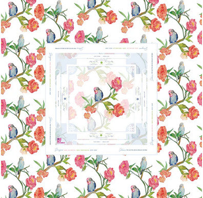 Parakeet Perch Instructional Mahjong Tablecloth