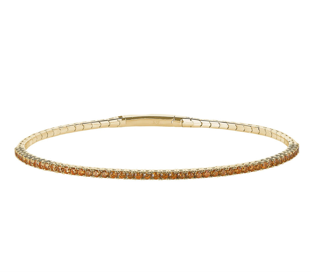 November Birthstone Flex Tennis Bracelet-Gold