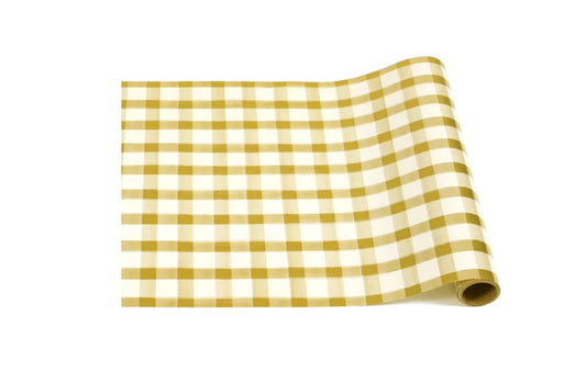 Gold Painted Check Runner