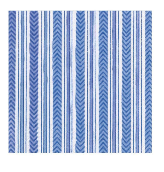 Carmen Stripe Blue Cocktail Napkins