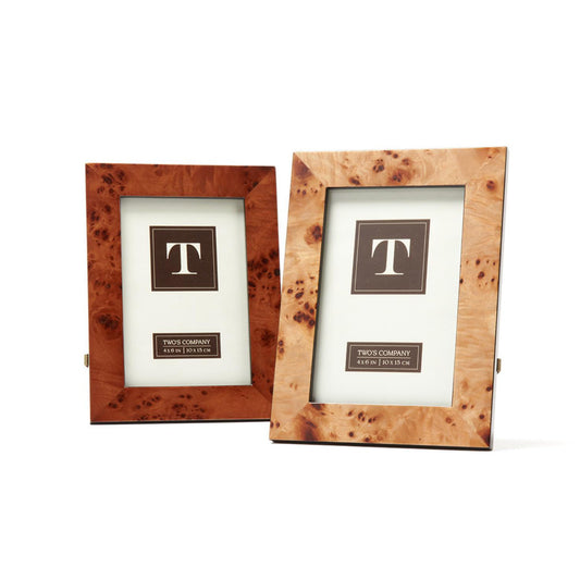 Burled Wood 4x6 Photo Frame