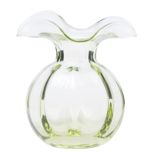 Hibiscus Glass Green Medium Fluted Vase