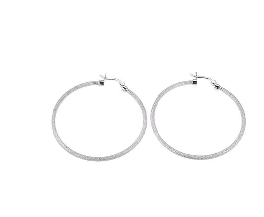 Sterling Silver 45mm Hoop Earrings