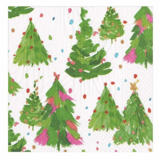 Brushstroke Trees Cocktail Napkins