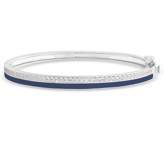 Navy Enamel Bangle Bracelet