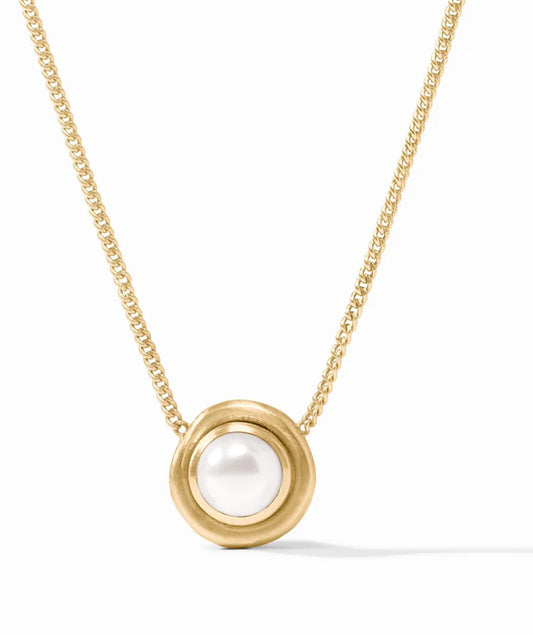 Wave Stone Delicate Pearl Necklace