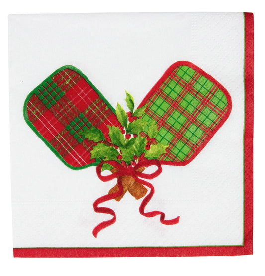 Christmas Pickleball Cocktail Napkins