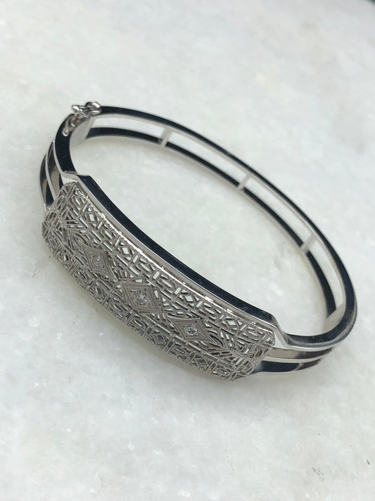 14kt WG Vintage Bracelet