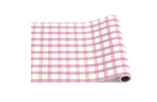 Lilac Painted Check Runner