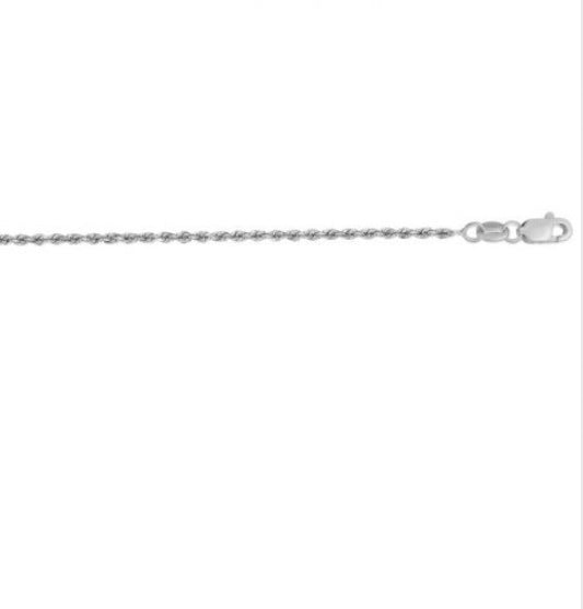 14K Gold 20" 1.4mm Diamond Cut Royal Rope Chain with Lobster Lock