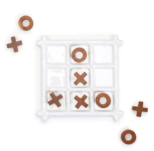 Faux Bamboo Tic Tac Toe Game