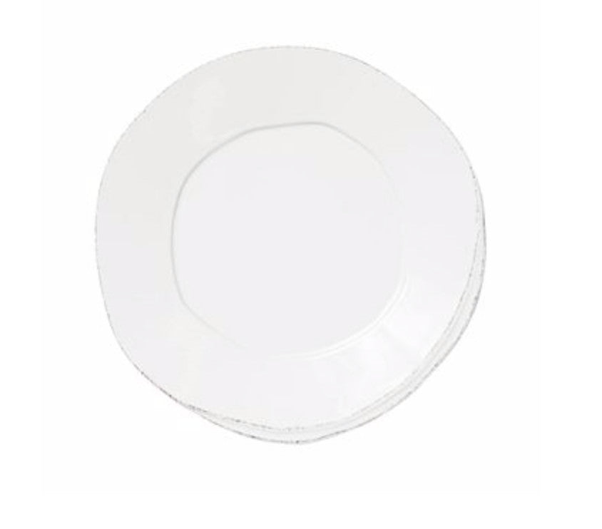 Lastra White European Dinner Plate