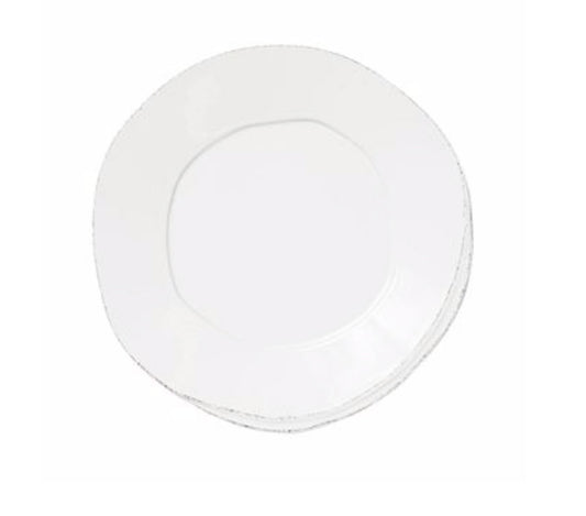 Lastra White European Dinner Plate