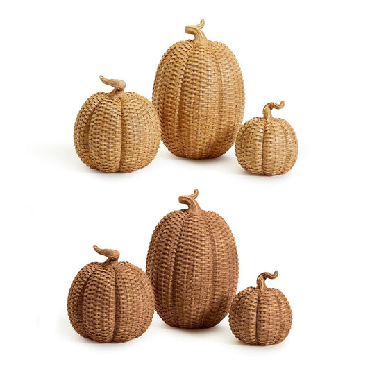 Basketweave Pattern Pumpkin (Medium)