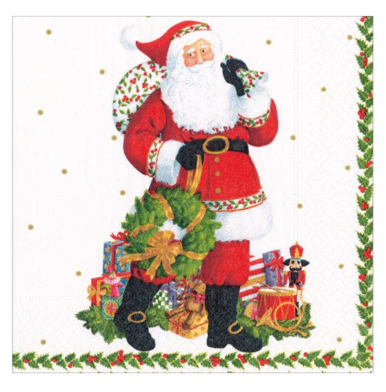 Jolly St. Nick Paper Cocktail Napkins