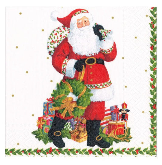 Jolly St. Nick Paper Cocktail Napkins