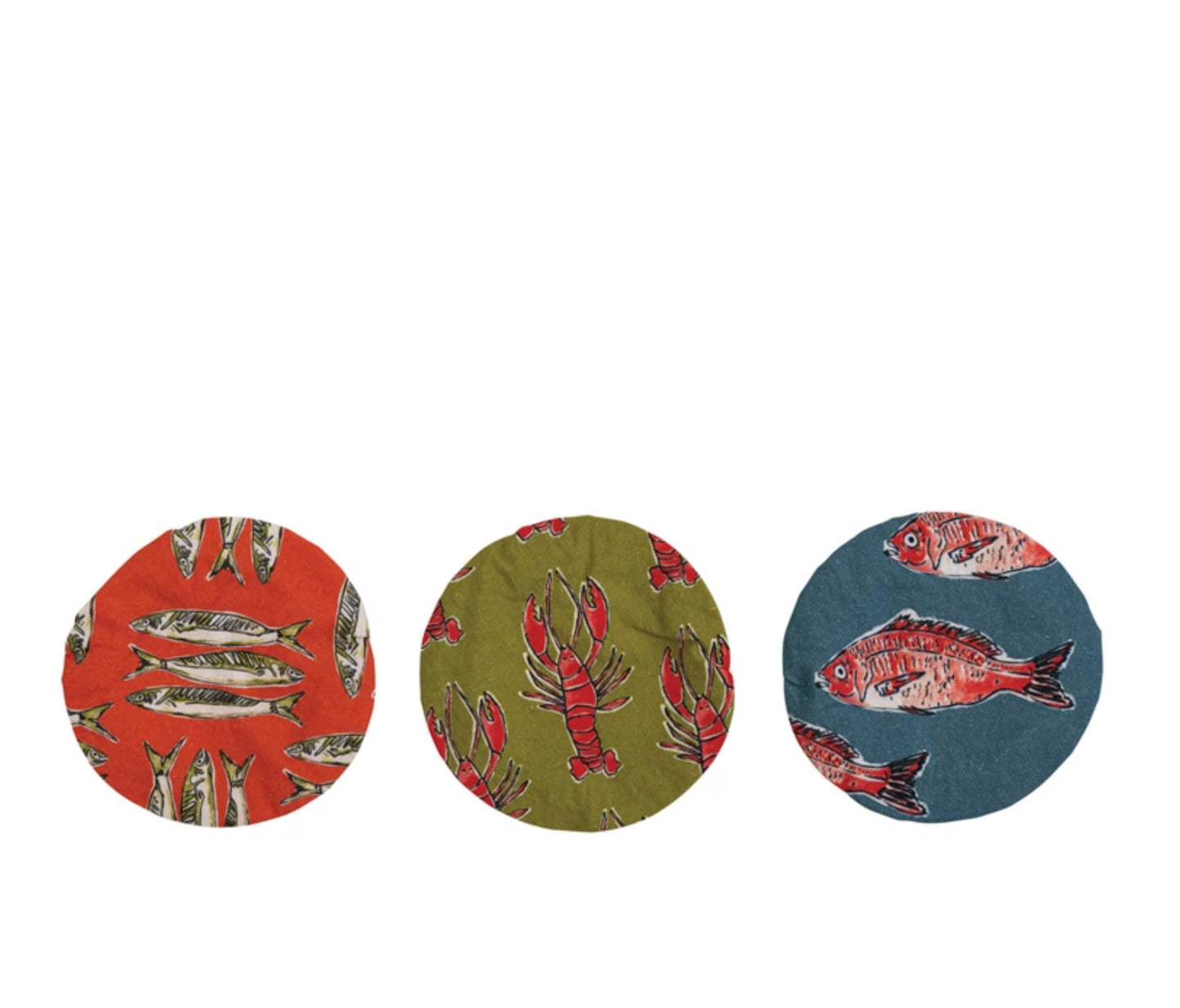 Reusable Cotton Food Cover w/ Pattern