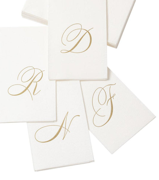 Initial Monogram Guest Towel Napkins