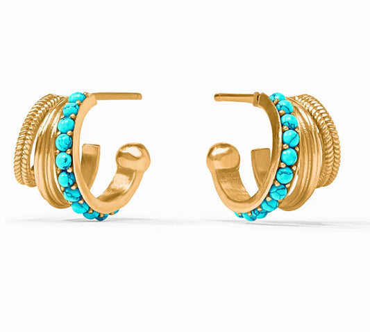 Hydra Triple Hoop-Turquoise