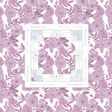 Lavender Lux Instructional Mahjong Tablecloth
