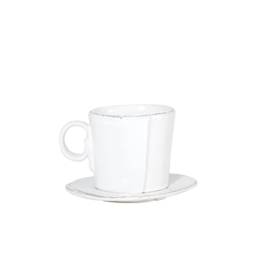Lastra White Espresso Cup and Saucer