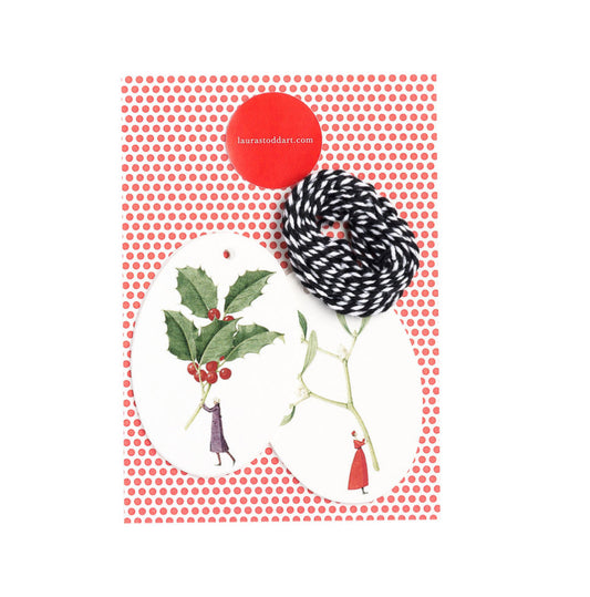 Holly & Mistletoe Gift Tag