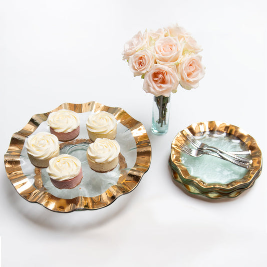 Ruffle 14 1/4" Pedestal Cake Plate