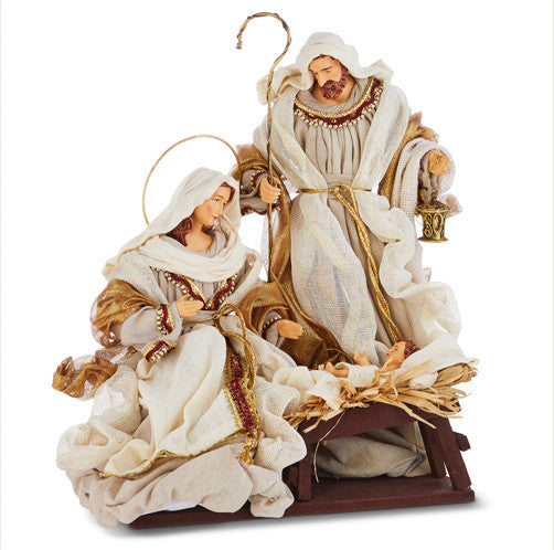 15.25" Winter White Holy Family