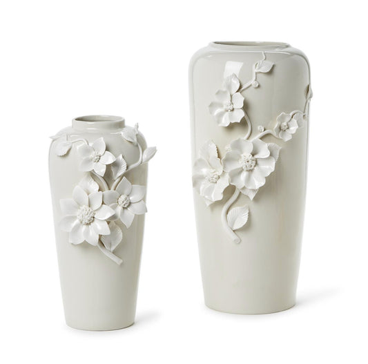 Small Vase with 3-D Sculpted Flowers