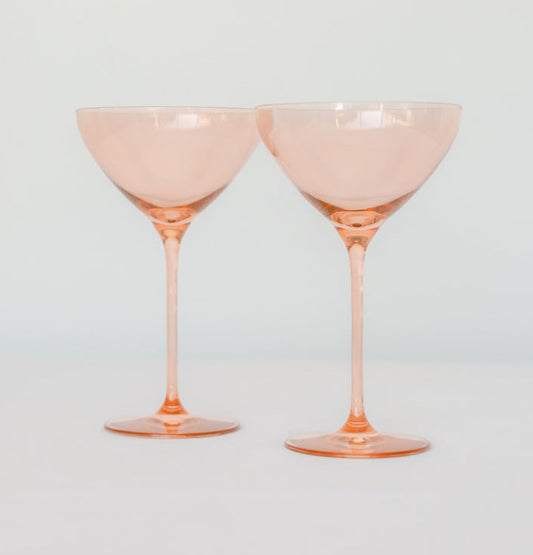 Estelle Martini Glass-Blush