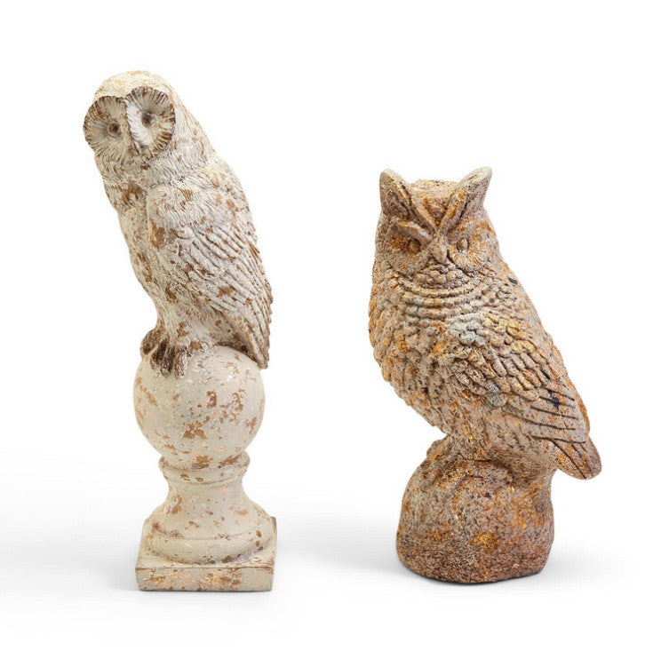 Antiqued Owl Statue (Large)