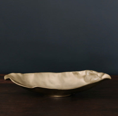 Sierra Maia Medium Oval Bowl (Gold)