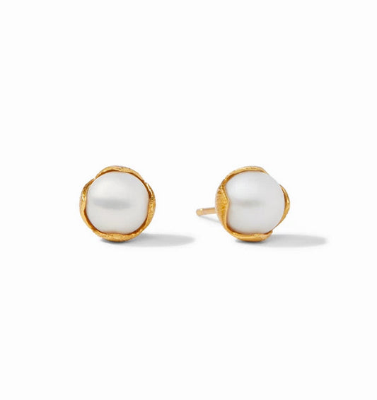 Penelope Demi Stud Gold Pearl - Small