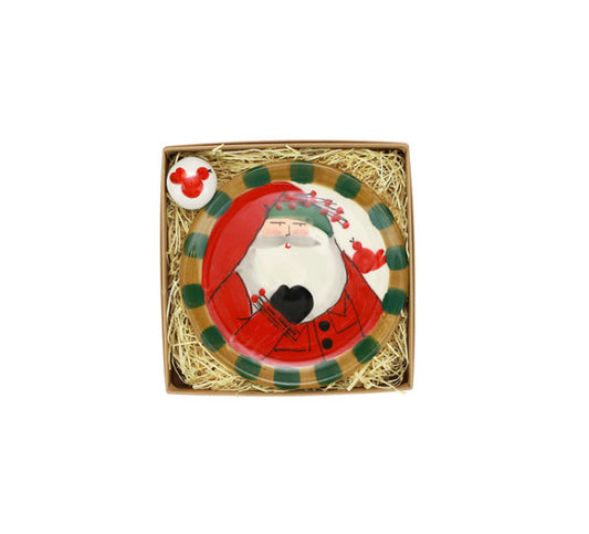 Old St. Nick Canape Plate w/ Cork Stopper