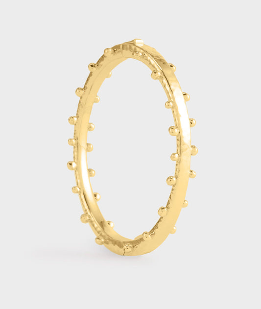 Milos Gold Hinged Bangle