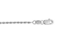 14K Gold 1.4mm 18" Diamond Cut Royal Rope Chain with Lobster Lock